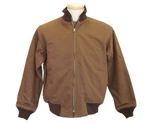 Chaqueta Bomber Marrón para Hombre con Puños Acanalados y Cierre de Cremallera, Estilo Urbano Moderno - Product Image 1