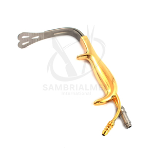Sambrialmed, Depresores de Lengua de Fibra Óptica Manuales con Certificación CE, 40 mm x 105 mm, Acero Inoxidable Alemán, Chapado en Oro - Product Image 6
