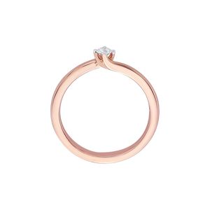 Bague de promesse minimaliste pour femme en or rose 14K avec diamant de laboratoire solitaire, sertissage à tension croisée, prix de gros, qualité supérieure - Product Image 3