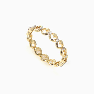 Anillo de Eternidad con Diamante Cultivado en Laboratorio de Corte Redondo con Diseño de Corazón en Oro de 10K, 14K, 18K, Plata 925, 935, Joyería Fina Personalizada - Product Image 2