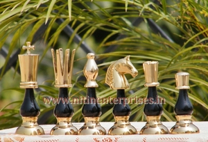 High Quality Classic Metal Brass <b>Chess</b> <b>Set</b> 114mm Combination Pieces Outdoor Board Games and <b>Chess</b> Box Unisex - Product Image 4