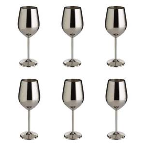 แก้วไวน์ค็อกเทลทรงโกเบลต์ สแตนเลสคุณภาพพรีเมียม ดีไซน์ทันสมัย ใช้งานได้ยาวนาน  รับสกรีนโลโก้ สีเงิน ขนาด 301-400 มล.  ลดราคาพิเศษ - Product Image 1