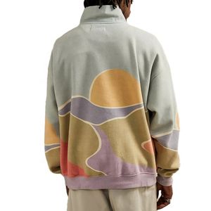 Sweat-shirt à fermeture éclair sur le côté pour homme, sur mesure, décontracté, doux au toucher, manches longues, vêtements streetwear modernes - Product Image 2