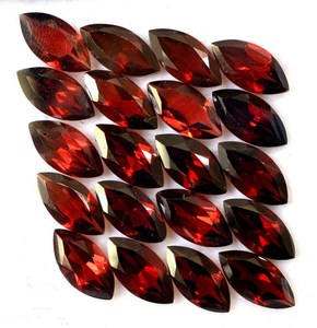 Gema suelta facetada de granate rojo natural, corte marquesa, 3MM 6MM, granate de Mozambique para fabricación de joyas, venta al por mayor de gemas a granel - Product Image 1