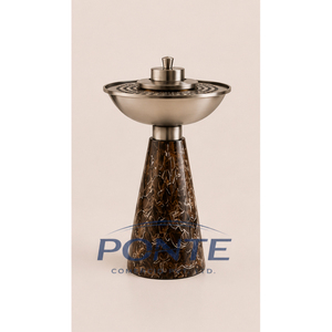Moderna Mabkhara Metálica de Lujo con Base de Mármol, Quemador de Bakhoor Tradicional Árabe del Medio Oriente, Incensario al por Mayor para Ramadán - Product Image 4