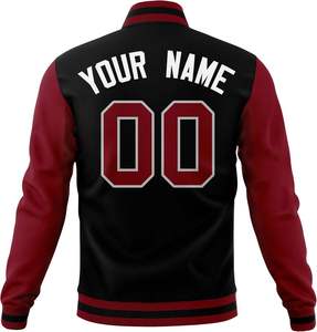 Men's Canvas Varsity <b>Jacket</b> Embroidered Letter <b>Patch</b> Casual Winter Outerwear Stand Collar Regular Fit - Product Image 6