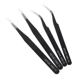 Pinces à cils de qualité supérieure, forme courbée, pointe fine, couleur rose, pour la beauté - Product Image 4