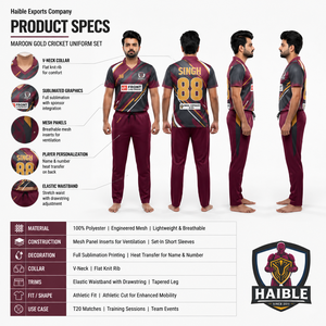 Conjunto de Jersey de Cricket Holgado y Sólido para Hombre - Kit de Ropa Urbana Personalizado Sublimado de Alto Rendimiento 100% Poliéster 380g para Gen Z - Product Image 5