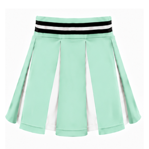 Jupe plissée vert menthe personnalisée pour femmes, taille haute, uniforme d'équipe sportive, performance de danse, entraînement, compétition - Product Image 2
