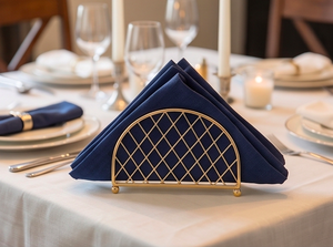 Porte-serviettes debout en métal doré porte-papier de soie organisateur pour hôtel et restaurant dîner Table décor - Product Image 4