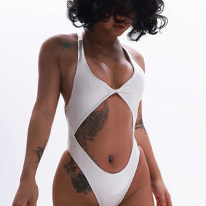 Body de una pieza ajustado para mujer, transpirable, moldeador, elástico, para pole dance y espectáculos de moda - Product Image 4