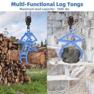 Pince à bois automatique robuste de 20 pouces à 4 griffes, verrouillage automatique, crochet rotatif à 360 degrés, capacité de 2000 lb, équipement forestier - Product Image 5