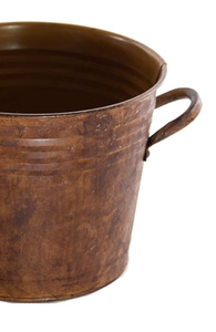 Venta al por mayor de macetas de hierro con la pátina de acabado de jardín macetas mejor venta de macetas galvanizadas para la decoración del jardín - Product Image 3