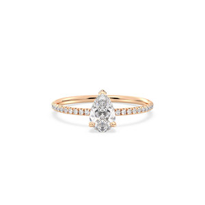 Anillo de compromiso REYES con diamante cultivado en laboratorio de color D y claridad VVS para mujer, oro blanco sólido de 14K, joyería con diamante HPHT CVD - Product Image 2