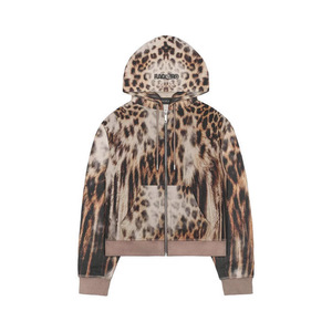 Sudadera con Capucha y Cremallera para Mujer, Estampado de Leopardo, Estilo Otoñal, Tejido de Poliéster, Talla Grande, Marca RAGSTO - Product Image 4