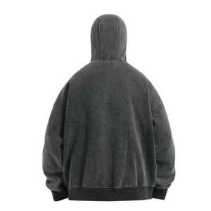Sweat à capuche zippé intégral surdimensionné pour homme – Vente en gros, stock disponible, coton mélangé premium, imperméable, écologique, streetwear d'hiver - Product Image 3