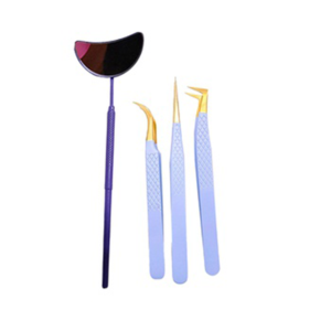 Pinces à extensions de cils en acier inoxydable Diamond Grip, finition satinée, large gamme de couleurs, pinces pointues, droites et courbées - Product Image 1