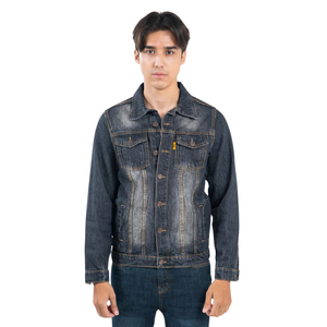 Mens Streetwear Vintage Acid Wash Denim <b>Jacket</b> 100% Cotton Casual <b>Trucker</b> Regular Fit Long Sleeve Quick Dry Autumn/Spring - Product Image 1
