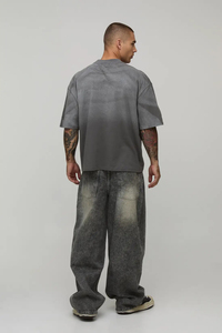 Camiseta de Hombre Personalizada, 100% Algodón, Corte Regular, Ecológica, de Secado Rápido, Estilo Vintage, Hombros Caídos, Diseño Liso - Product Image 2