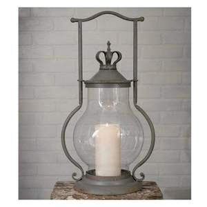 Lanterne suspendue en verre créative avec poignée en métal pour la décoration décorative du Ramadan Eid au prix de gros du fournisseur indien - Product Image 3