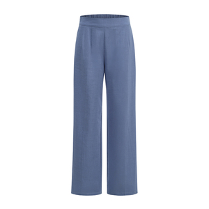 Pantalon large élastique pour femme, style vintage, avec doubles poches arrière - Product Image 1