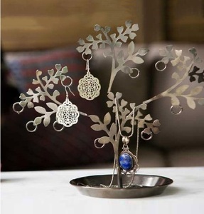 Space Saving Metal Jewelry Storage Stand <b>Earring</b> <b>Holder</b> Display Rack Necklace Organizer Tabletop Vanity Accessories and Home Use - Product Image 6