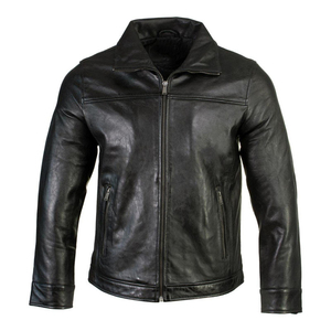 Blouson Bomber en Cuir Véritable pour Homme avec Fermeture Éclair, Col Rabattu, Style Moto Biker 2026 - Product Image 5