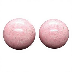 Esfera de Cristal Pulida Hecha a Mano de Ágata Tulita Rosa, Figura de Amor, Decoración para el Hogar, Piedra Preciosa de Gujarat JILANI - Product Image 1