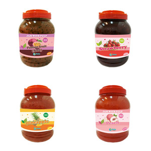 Sirop de pêche KEIFU 4 kg, confiture de pulpe de fruit pour garniture de boisson au bubble tea, emballage en bouteille OEM/ODM, certifié HALAL/HACCP, durée de conservation de 12 mois - Product Image 2