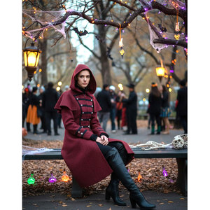 Veste de pirate vintage pour femme, style steampunk gothique, manteau long à capuche, style victorien, hiver - Product Image 4