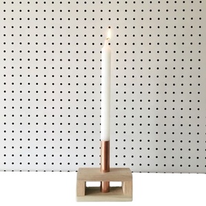 Copper and Wood <b>Candlestick</b> <b>Holder</b> Hot Selling New Design Candle Mold Trendy Finishing Home Accent Best Price Candle Stand - Product Image 1