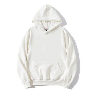 เสื้อฮู้ดผู้ชายสีแดง ผ้าเฟรนช์เทอร์รี่ สีพื้น สวมใส่สบายๆ สำหรับฤดูใบไม้ร่วง ทรงปกติ ผ้าถักย้อมสีเรียบ ดีไซน์กระเป๋า - Product Image 2