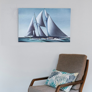 Paire de tableaux de yachts imprimés sur toile, art mural nautique, paysage marin, bateau à voile, pour la décoration intérieure, 89,15Lx3,3Wx59,7H cm - Product Image 5