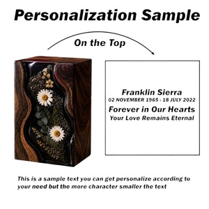 Urna de Madera de Palisandro con Resina y Diseño Personalizado de Pitbull para Cremación de Mascotas, Recuerdo Conmemorativo - Ecológica y Duradera - Product Image 1