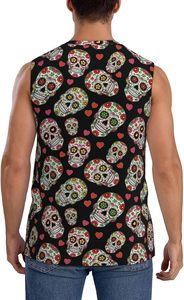 Débardeur vintage délavé à l'acide pour homme, en coton oversize, sans manches, style décontracté streetwear, idéal pour le fitness et la gym - Product Image 2
