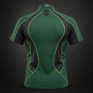 Maillot de rugby professionnel pour équipe, séchage rapide, tissu polyester, panneaux respirants, gestion de l'humidité, mouvements flexibles, personnalisable - Product Image 2