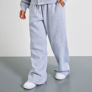 Custom Women's 2 Piece Knitted <b>Lounge</b> Set V Neck Button Cardigan <b>Wide</b> <b>Leg</b> <b>Pants</b> Solid Gray Loose Fit Loungewear Tracksuit - Product Image 4
