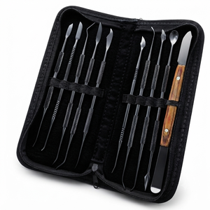 10pcs/<b>set</b> Metal Manual Dental Wax Carving Tools Spatula <b>Plaster</b> Knife Practical Versatile Teeth Whitening Kit Dentistry - Product Image 4