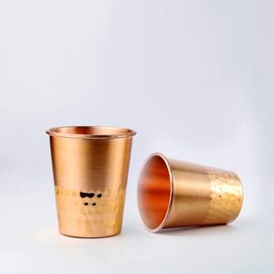 Gobelet en cuivre couleur unie, design minimaliste, réutilisable, cadeau de fête pour adultes, paroi simple - Product Image 1