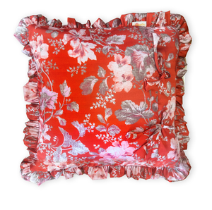 Funda de cojín cuadrada roja Hibiscus en oferta, funda de cojín suave y cómoda para sala de estar disponible a precio de fábrica - Product Image 2