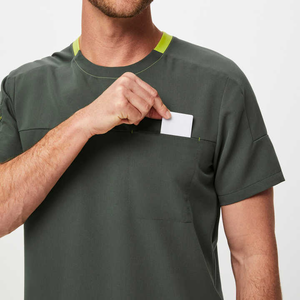 2025 uniformes médicos de Jogger personalizados para hombres, uniforme de enfermera de hospital masculino de moda con bolsillos, juegos médicos de Spandex - Product Image 5