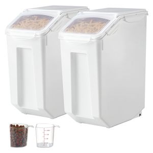 Large 4.5Gallon/<b>20L</b> Dog Food Dispenser <b>Bin</b> Rice Storage Container for Kitchen Grain Cereal Flour Ingredient Storage Double - Product Image 3