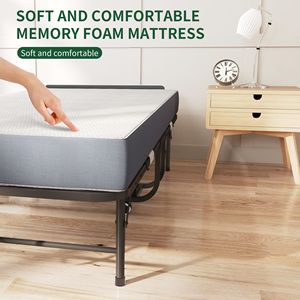 Letto Pieghevole Extra-Lungo 190x117 cm per Persone Alte, con Materasso Memory Foam da 13 cm, Capacità di Carico 200 kg - Product Image 2