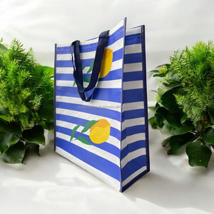 Sac à provisions RPET réutilisable 120 g/m² écologique personnalisé Impression de logo Cadeaux fabriqués au Vietnam Fermeture à l'épaule ECOBAG VINA - Product Image 1