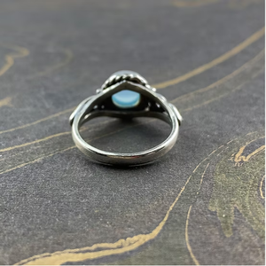 Bague en argent 925 pour femme avec chalcédoine aqua, bijou classique en pierre précieuse pour mariage, anniversaire ou soirée - Product Image 6
