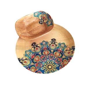 Bandeja Ovalada de Madera Pintada a Mano con Diseño de Girasol, Plato Decorativo para Postres, Bandeja para Joyas, Decoración para el Hogar - Product Image 6