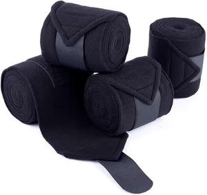 EQUILUX HANDCRAFT BOUTIQUE Bandages de protection pour chevaux en polaire de nylon bleu, doux et durables, pour l'équitation - Product Image 3