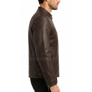 Custom Leather <b>Biker</b> <b>Jacket</b> With Contemporary Slim Fit Premium Leather Finish For Casual Streetwear And Travel Outfits - Product Image 6