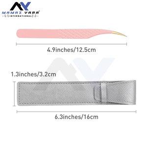 Pince à cils Dolphin professionnelle à pointe en fibre courbée pour isolation des cils, avec poignée diamantée, options de couleurs personnalisées - Product Image 5