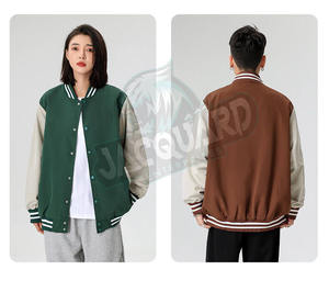 Veste universitaire vintage écologique en toile de laine à double boutonnage, imprimé animal, garniture en fourrure de castor, hiver, plusieurs couleurs - Product Image 2